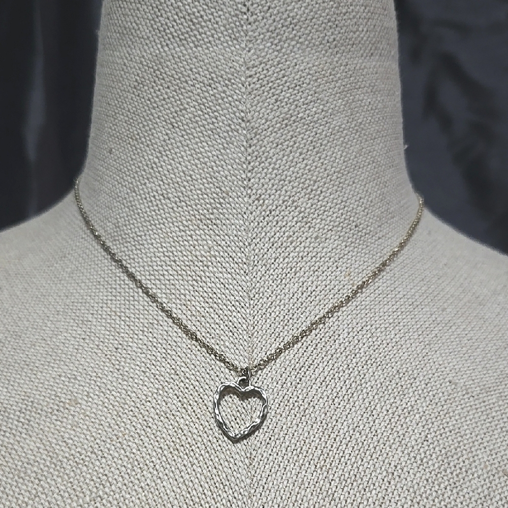 Elegant Silver Heart Necklace